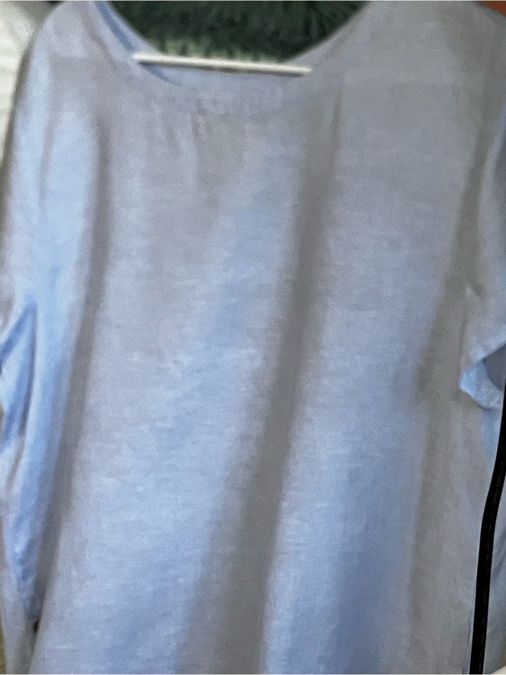 Cynthia Rowley Sky Blue 100% Linen Blouse Top Womens Extra Large XL Side Buttons